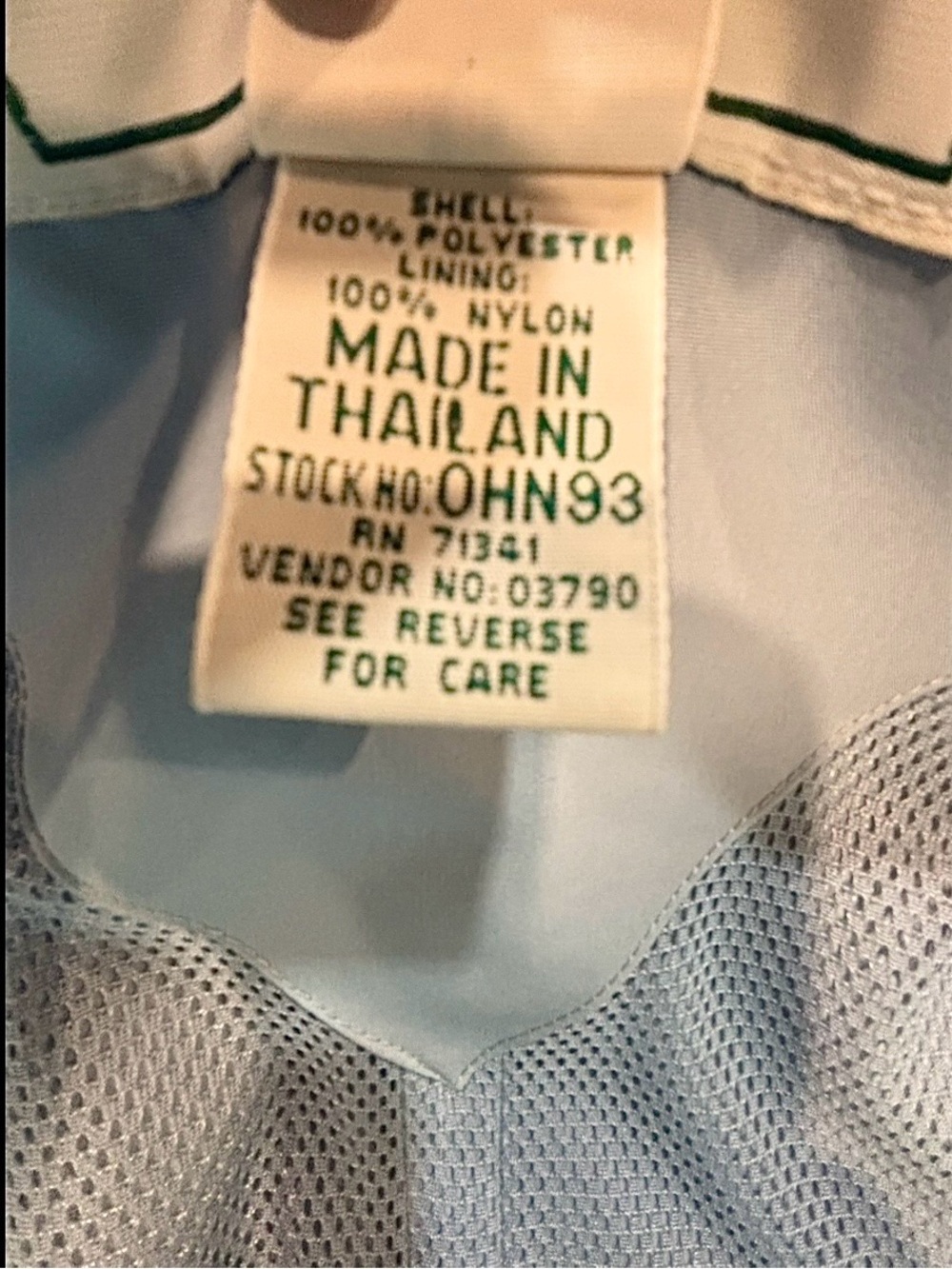 Vintage 80s L.L. Bean Full Length Raincoat Light Blue Hooded Long Trench Coat XL - Picture 11 of 16
